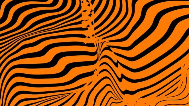 Siyah ve turuncu açısal çizgiler arkaplan veya kumaş tarzı için soyut arkaplan dalgaları