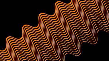 Siyah ve turuncu açısal çizgiler arkaplan veya kumaş tarzı için soyut arkaplan dalgaları