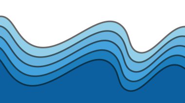 Öge tasarım arkaplanı veya sunumu için mavi dalga tasarım vektör resmi