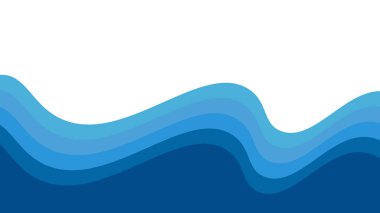 Öge tasarım arkaplanı veya sunumu için mavi dalga tasarım vektör resmi