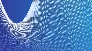 Arkaplan veya sunum için yarım ton arkaplanı olan soyut mavi gradyan