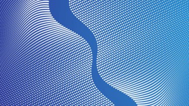 Arkaplan veya sunum için yarım ton arkaplanı olan soyut mavi gradyan