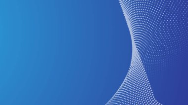 Arkaplan veya sunum için yarım ton arkaplanı olan soyut mavi gradyan