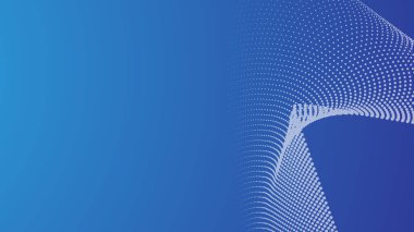 Arkaplan veya sunum için yarım ton arkaplanı olan soyut mavi gradyan