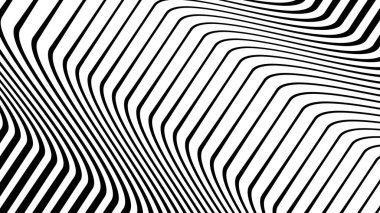 Black and white stripes with liquify lines abstract background for backdrop or fabric style clipart