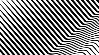 Black and white stripes with liquify lines abstract background for backdrop or fabric style clipart