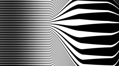 Arkaplan veya kumaş biçimi için soyut arkaplan çizgilerine sahip siyah ve beyaz çizgiler