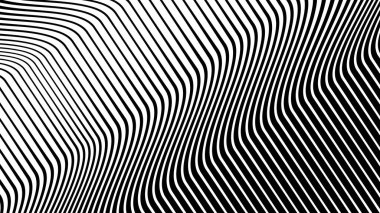 Arkaplan veya kumaş biçimi için soyut arkaplan çizgilerine sahip siyah ve beyaz çizgiler