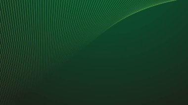 Arkaplan veya sunum için soyut arkaplan çizgisi çizgisi olan koyu yeşil gradyan