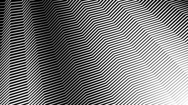 Siyah ve beyaz zig zag çizgileri çizgi deseni arkaplan veya kumaş biçimi için soyut arkaplan