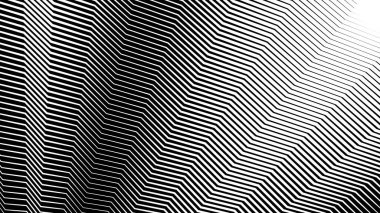 Siyah ve beyaz zig zag çizgileri çizgi deseni arkaplan veya kumaş biçimi için soyut arkaplan