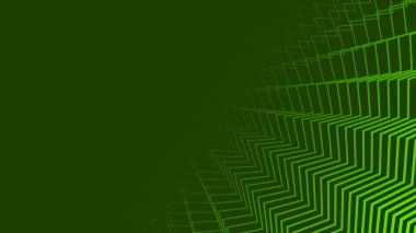 Metin soyut arkaplan için gradyan spot ışığına sahip yeşil zig zag çizgileri
