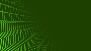 Metin soyut arkaplan için gradyan spot ışığına sahip yeşil zig zag çizgileri