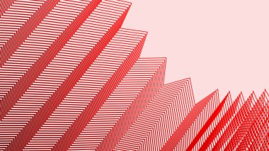 Kumaş biçimi veya sunumu için kırmızı çizgi zig zag desen arkaplanı