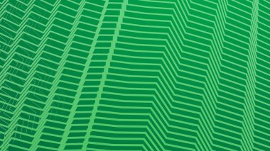 Kumaş biçimi veya sunumu için yeşil çizgi zig zag desen arkaplanı