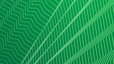 Kumaş biçimi veya sunumu için yeşil çizgi zig zag desen arkaplanı
