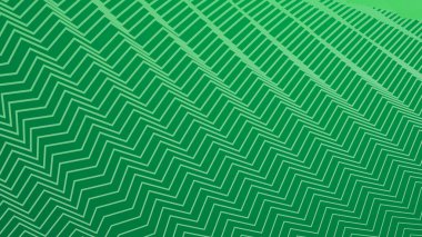 Kumaş biçimi veya sunumu için yeşil çizgi zig zag desen arkaplanı