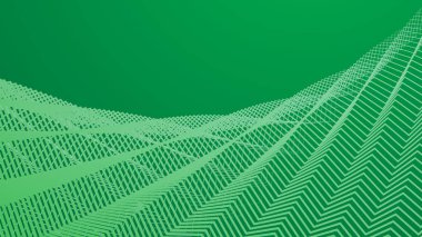 Kumaş biçimi veya sunumu için yeşil çizgi zig zag desen arkaplanı