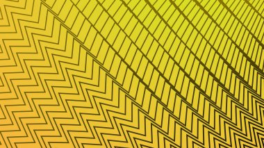 Kumaş biçimi veya sunumu için sarı çizgi zig zag desen arkaplanı