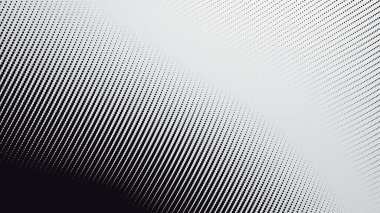 Kumaş biçimi veya sunumu için siyah ve beyaz yarım ton desen arkaplanı