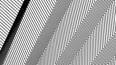 Kumaş biçimi veya sunumu için siyah zig zag çizgileri çizgi deseni soyut arkaplan