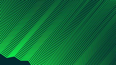 Yeşil çizgili zig zag çizgileri arkaplan arkaplanı için soyut arkaplan