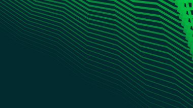 Yeşil çizgili zig zag çizgileri arkaplan arkaplanı için soyut arkaplan