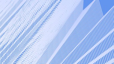 Arkaplan veya sunum için yarım ton soyut arkaplan içeren mavi bir çiçek