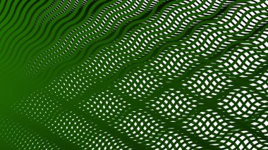 Koyu yeşil çizgiler dalga çizgileri deseni arkaplan veya kumaş biçimi için soyut arkaplan