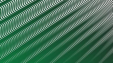 Koyu yeşil çizgiler dalga çizgileri deseni arkaplan veya kumaş biçimi için soyut arkaplan