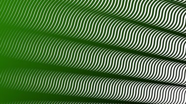 Koyu yeşil çizgiler dalga çizgileri deseni arkaplan veya kumaş biçimi için soyut arkaplan