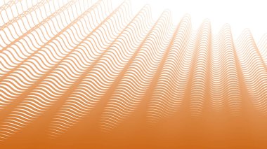 Kumaş biçimi için turuncu çizgili dalga deseni arkaplanı