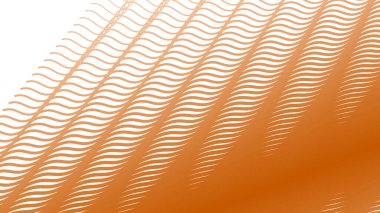 Kumaş biçimi için turuncu çizgili dalga deseni arkaplanı