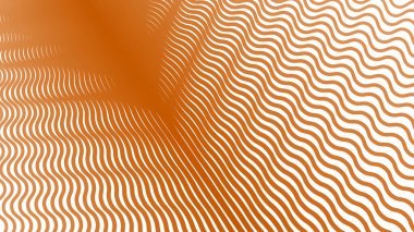 Kumaş biçimi için turuncu çizgili dalga deseni arkaplanı