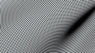 Arkaplan veya kumaş biçimi için siyah ve beyaz yarım tonlu soyut desen