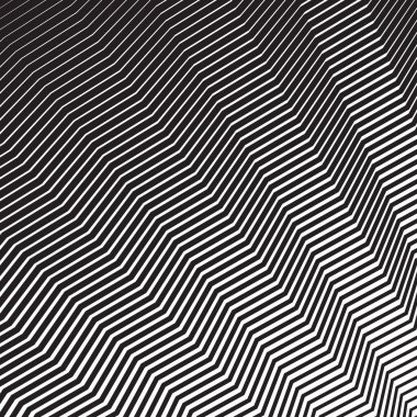 Zig zag siyah ve beyaz pürüzsüz desen