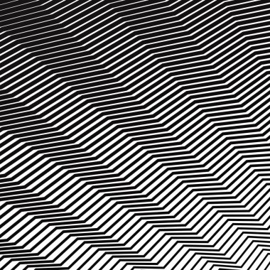 Zig zag siyah ve beyaz pürüzsüz desen