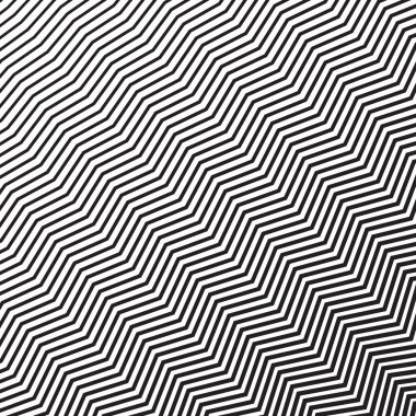 Zig zag siyah ve beyaz pürüzsüz desen