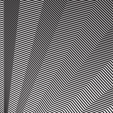 Zig zag siyah ve beyaz pürüzsüz desen