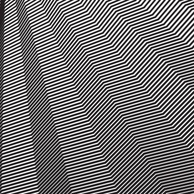 Zig zag siyah ve beyaz pürüzsüz desen