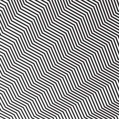 Zig zag siyah ve beyaz pürüzsüz desen