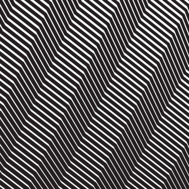 Zig zag siyah ve beyaz pürüzsüz desen