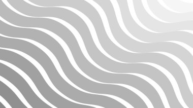 Duvar kağıdı ve Desig için Gri Soyut Dalga Deseni Kusursuz Modern Vektör Arkaplanı