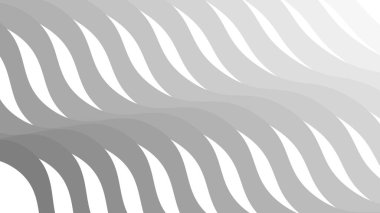 Duvar kağıdı ve Desig için Gri Soyut Dalga Deseni Kusursuz Modern Vektör Arkaplanı