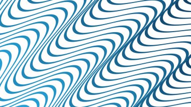 Modern Tasarım ve Dekorometre için Mavi Dalga Hattı Kusursuz Desen Vektör Arkaplanı