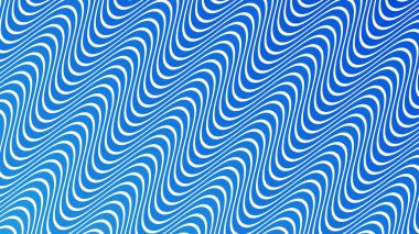 Modern Tasarım ve Dekorometre için Mavi Dalga Hattı Kusursuz Desen Vektör Arkaplanı