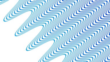 Modern Tasarım ve Dekorometre için Mavi Dalga Hattı Kusursuz Desen Vektör Arkaplanı