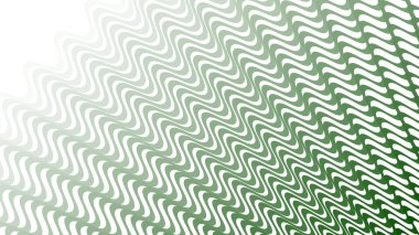 Modern Tasarım ve Deko için Yeşil Dalga Hattı Kusursuz Desen Vektör Arkaplanı