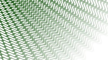 Modern Tasarım ve Deko için Yeşil Dalga Hattı Kusursuz Desen Vektör Arkaplanı
