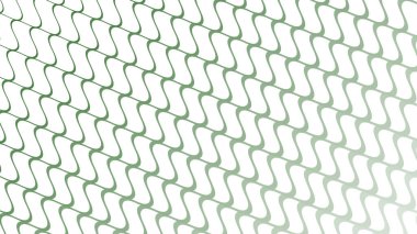 Modern Tasarım ve Deko için Yeşil Dalga Hattı Kusursuz Desen Vektör Arkaplanı